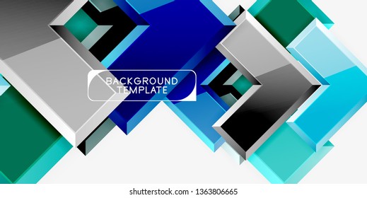 Flechas de brillo fondo geométrico, tecnología vectorial o plantilla de diseño de negocio