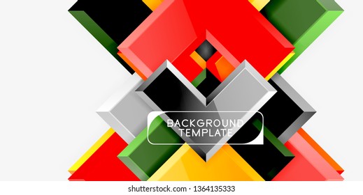 Flechas de brillo fondo geométrico, tecnología vectorial o plantilla de diseño de negocio
