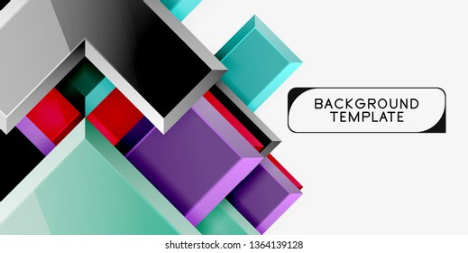 Flechas de brillo fondo geométrico, tecnología vectorial o plantilla de diseño de negocio
