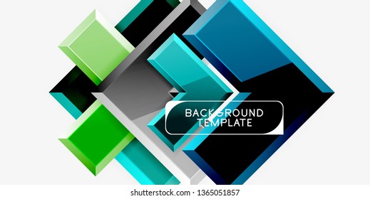 Glossy-Pfeile, geometrischer Hintergrund, Vektorgrafik- oder Geschäftsdesign-Vorlage