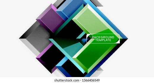 Flechas de brillo fondo geométrico, tecnología vectorial o plantilla de diseño de negocio