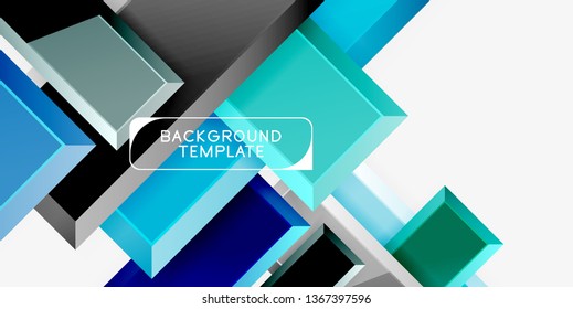 Glossy arrows geometric background, vector techno or business design template