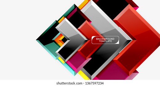Flechas de brillo fondo geométrico, tecnología vectorial o plantilla de diseño de negocio