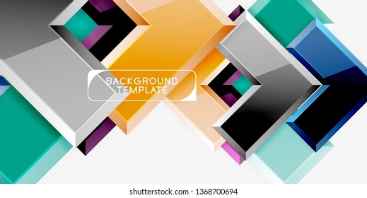 Flechas de brillo fondo geométrico, tecnología vectorial o plantilla de diseño de negocio