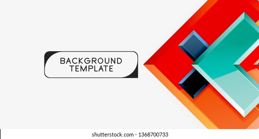 Glossy arrows geometric background, vector techno or business design template