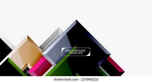 Flechas de brillo fondo geométrico, tecnología vectorial o plantilla de diseño de negocio