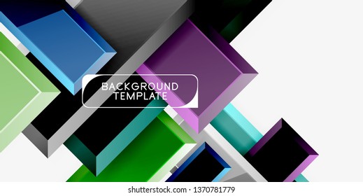 Glossy arrows geometric background, vector techno or business design template