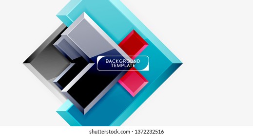 Flechas de brillo fondo geométrico, tecnología vectorial o plantilla de diseño de negocio