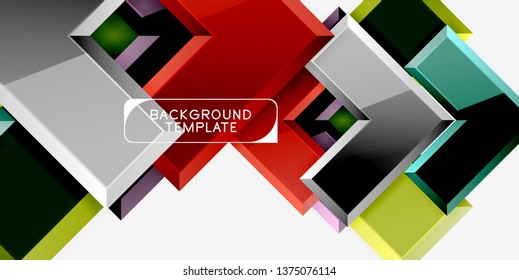 Flechas de brillo fondo geométrico, tecnología vectorial o plantilla de diseño de negocio