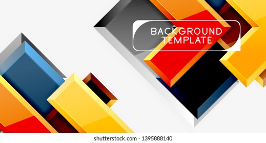 Glossy-Pfeile, geometrischer Hintergrund, Vektorgrafik- oder Geschäftsdesign-Vorlage
