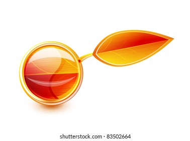 Glossy autumn button
