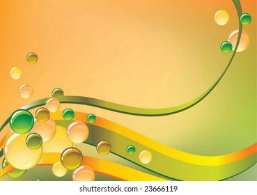 Glossy background green and yellow
