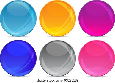 glossy ball backgrounds for icons (eps10)