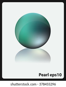 Glossy ball vector illustration  isolated on white background.
