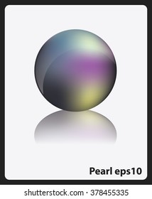Glossy ball vector illustration  isolated on white background.