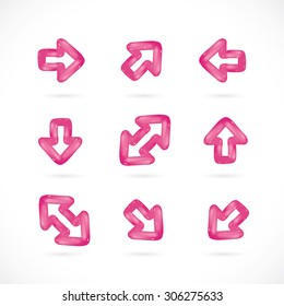 Glossy Balloon Arrow Icons 