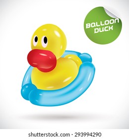 Glossy Balloon Duck Illustration