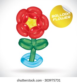 Glossy Balloon Flower Illustration