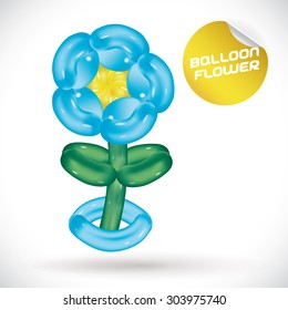 Glossy Balloon Flower Illustration