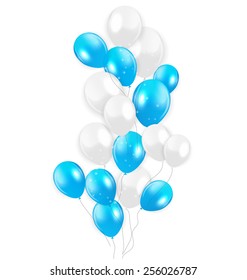 Glossy Balloons Background Vector Illustration EPS