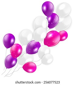 Glossy Balloons Background Vector Illustration EPS
