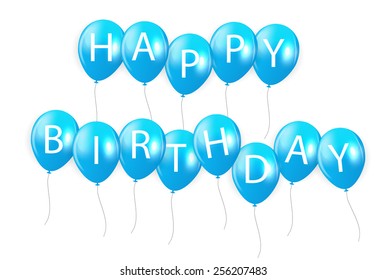 Glossy Balloons Background Vector Illustration EPS