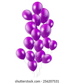 Glossy Balloons Background Vector Illustration EPS