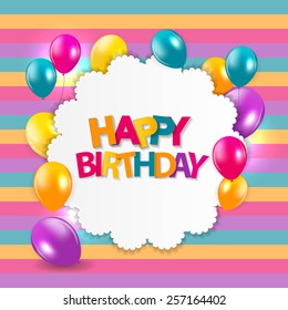 Glossy Balloons Background Vector Illustration EPS