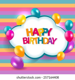Glossy Balloons Background Vector Illustration EPS