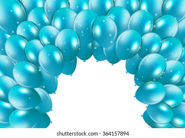 Glossy Balloons Background Vector Illustration EPS
