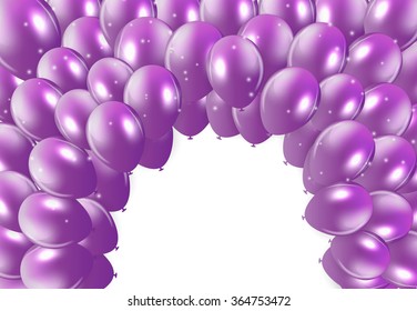 Glossy Balloons Background Vector Illustration EPS