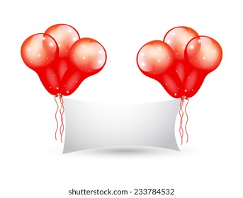 Glossy Balloons Bunch Banner
