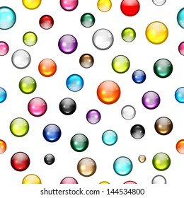 Glossy balls seamless pattern for your design