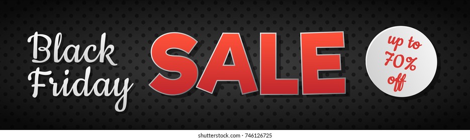 Glossy banner for Black Friday Sale. Vector.