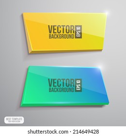 Glossy banner set. Flayer design