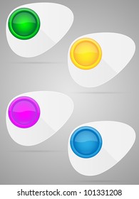 Glossy banner set with place for your text. Vector illustration.