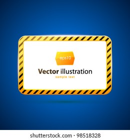 Glossy banner "Under Construction". This vector image is fully editable.