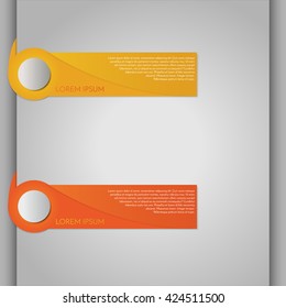 Glossy banners. Labels with circle.