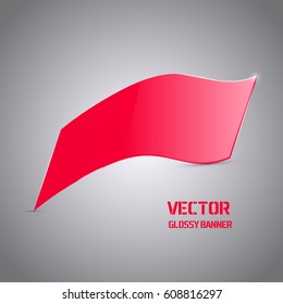 Glossy banners origami Vector