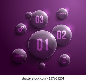 Glossy banners with shiny lights for business design, backgrounds, infographics, reports, number options, step presentation, websites or workflow layout. Clean and modern style 