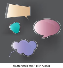 Glossy banners useful message element, stock vector