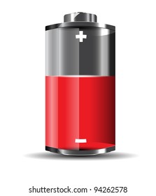 Glossy battery vector format