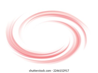 Glossy big radial graphic curvy shape light glow white text space. Whirl red gel eddy syrup surface symbol icon  sign appetizing mix jam juicy fruit bright rose color: redcurrant, cowberry, watermelon