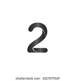 Glossy black abstract logo and icon template number 2