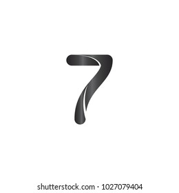 Glossy black abstract logo and icon template number 7