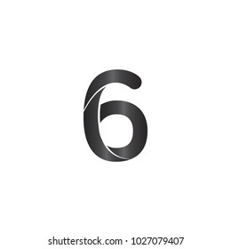 Glossy black abstract logo and icon template number 6