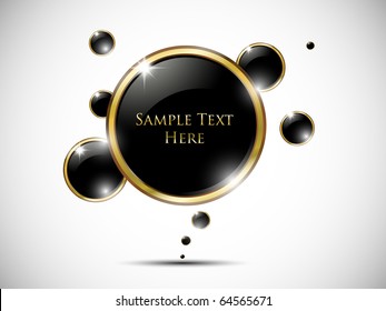 Glossy black speech bubble