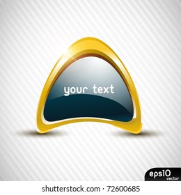 Glossy black stone (speech bubble)