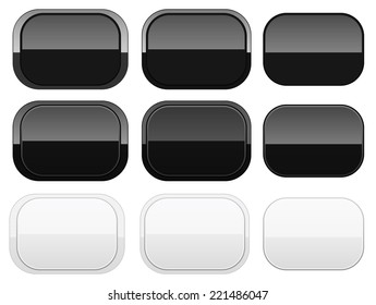 Glossy black and white shapes