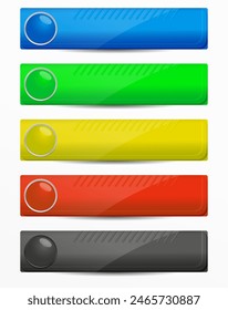 Glossy blank rectangle icon with shadow